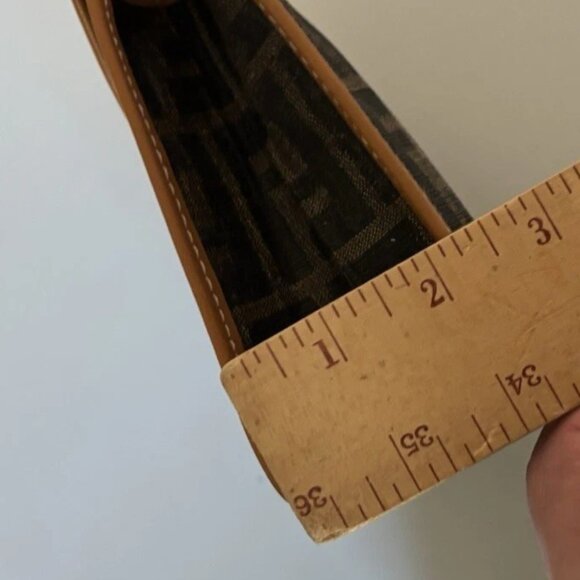 FENDI ZUCCA**COATED CANVAS** MONOGRAM CLUTCH/BAG - Picture 15 of 15